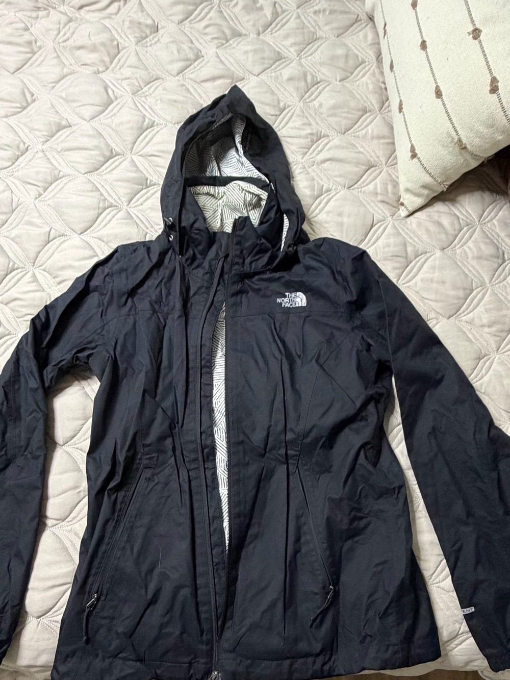 The North Face Black Lightweight Hooded Rain Jacket